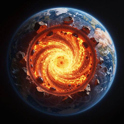 Vivid Illustration of Earth's Inner Core