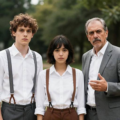 Outdoor Gathering of Three Individuals