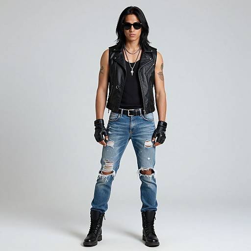 Realistic Rocker Style Male Portrait