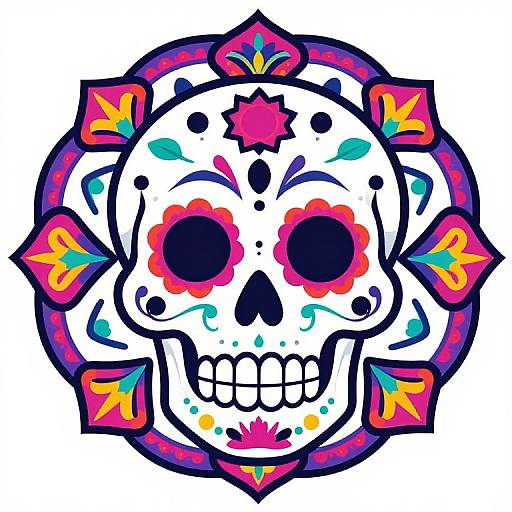 Day of the Dead Skull Mandala