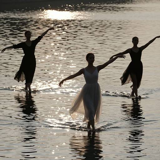 Ethereal Dancers on Shimmering Water
