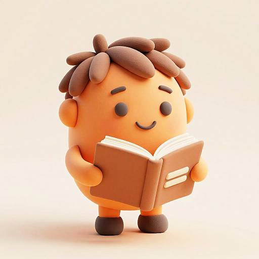 Cute 3D Autumn Book Icon