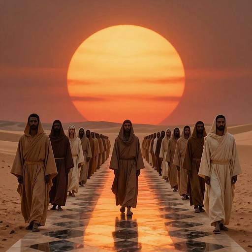 Surreal Robed Figures by Fiery Sun