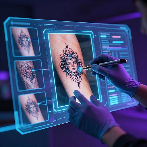 Futuristic Tattoo Removal Interface
