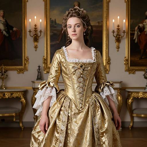 Elegant 18th-Century European Lady