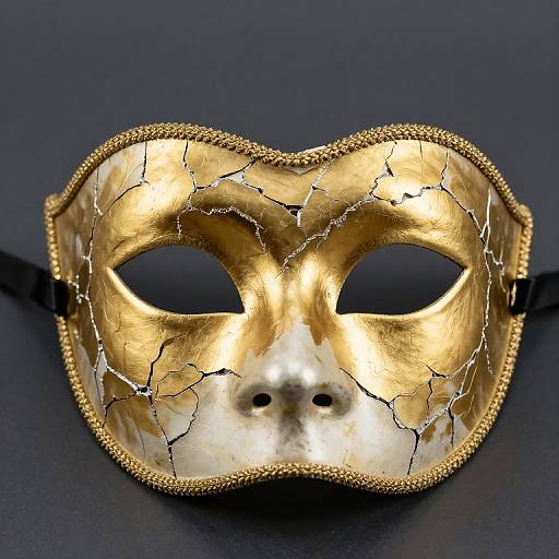 Kintsugi Venetian Mask Art