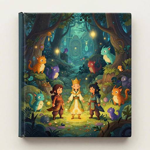 Vibrant Fantasy Book Illustration Scene