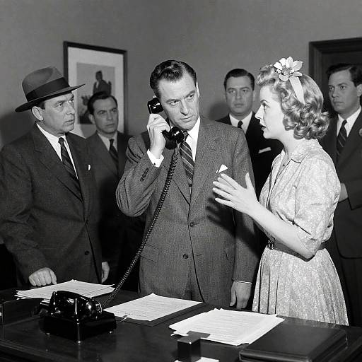 1940s Office Phone Conversation