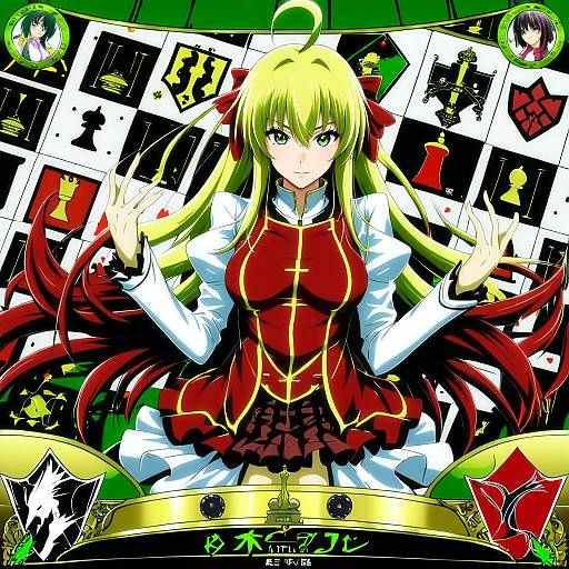 Illustration of Asia argento, high school dxd in the style of Hoshi (snacherubi)