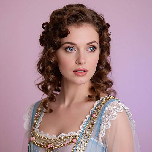 Ethereal Vintage Woman Portrait