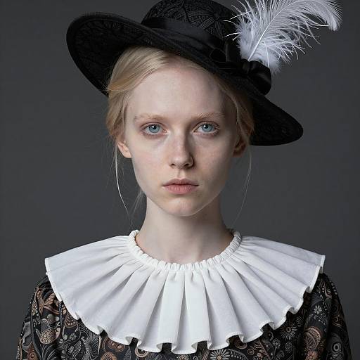 Elegant Portrait of a Pale Woman