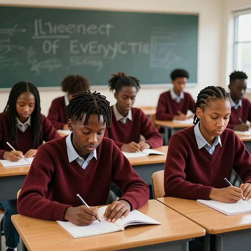 Photorealistic Classroom of Black Students