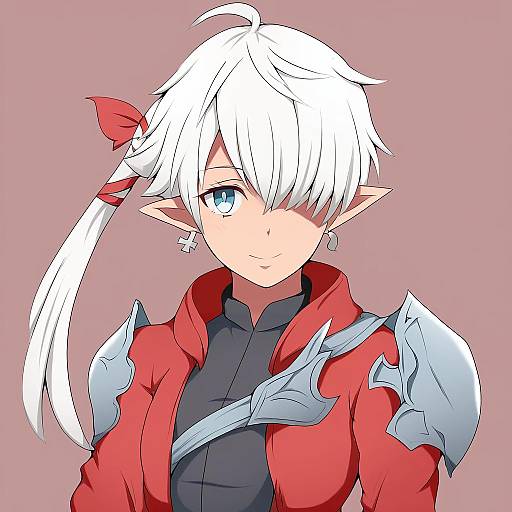 Illustration of Alisaie leveilleur, final fantasy in the style of Suwaneko