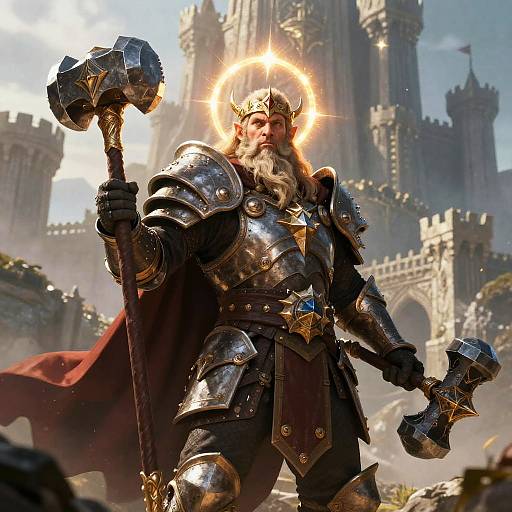 Dwarf Paladin in Epic Battle