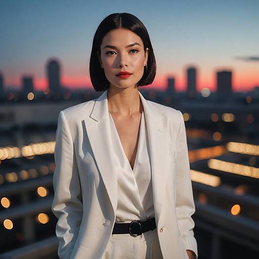 Cinematic Urban Fashion Portrait at Golden Hour