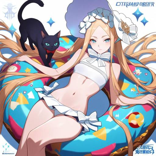 Illustration of Abigail williams (swimsuit foreigner) (third ascension) (fate), fate/grand order in the style of Citemer