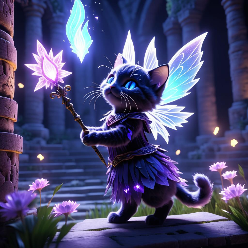 Fairy Kitty vs Dark Spirit in Ruins