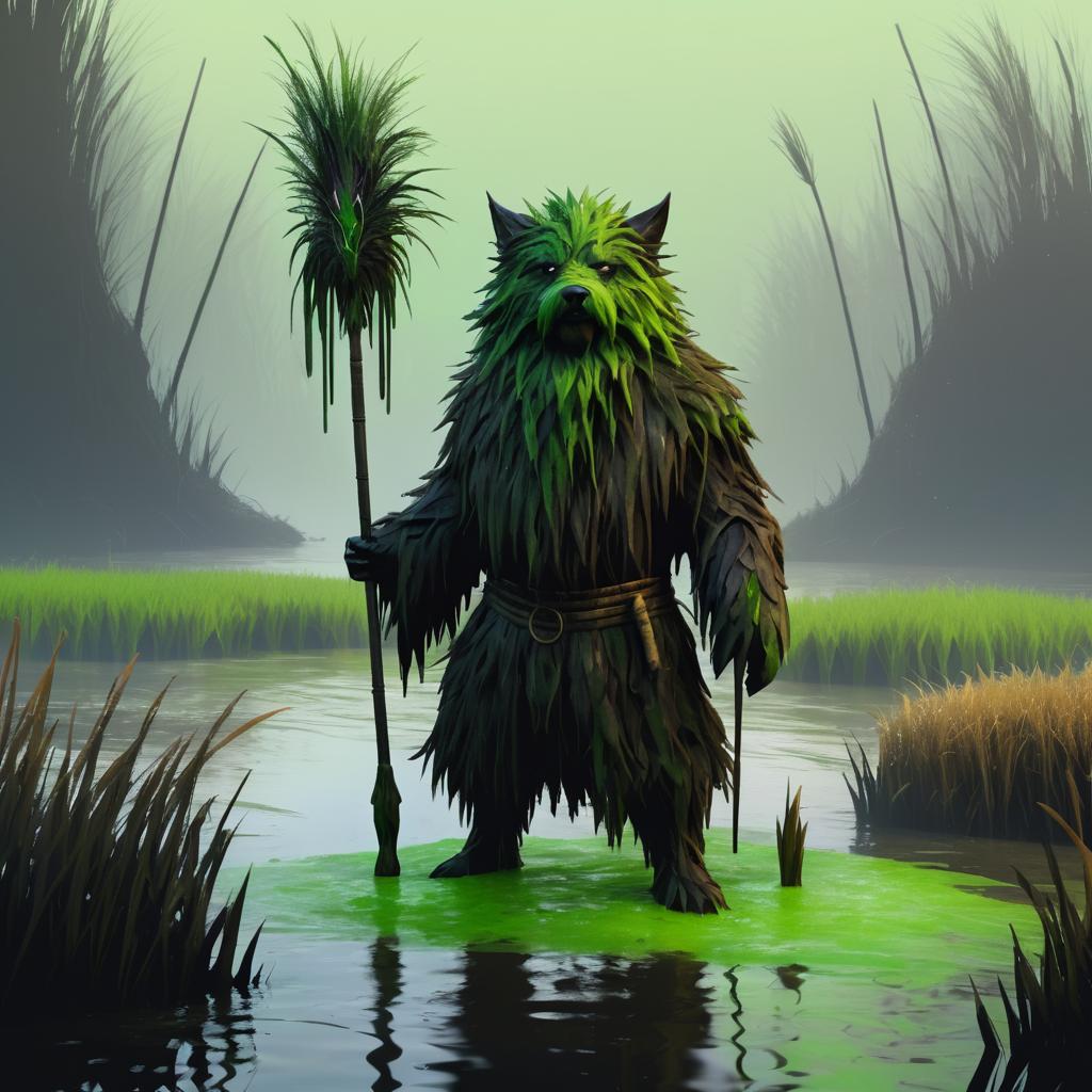 Surreal River Creature Concept Art