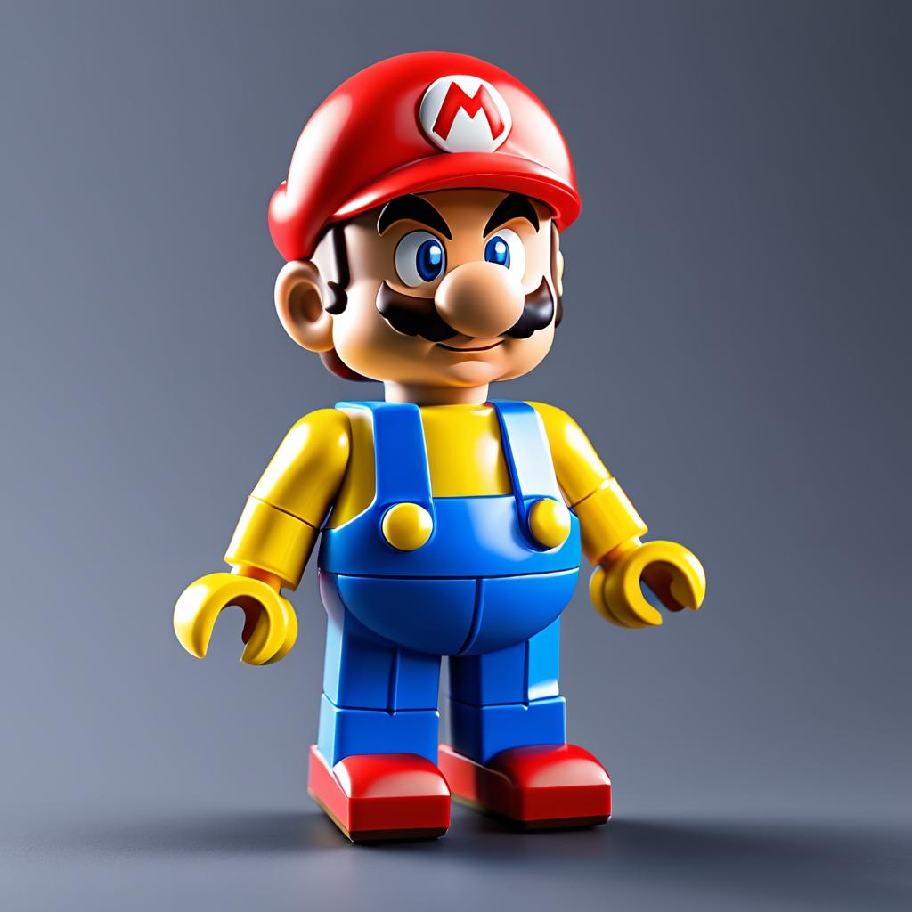 Vintage Mario LEGO Mini Figure Design