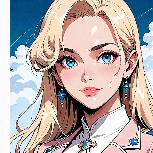 Megami Magazine Blonde in Pink Suit