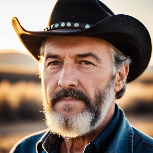 Thoughtful Cowboy in Golden Hour Light