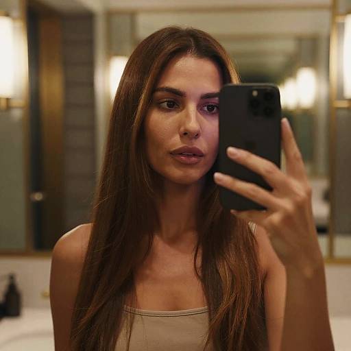 Moody Art Deco Mirror Selfie