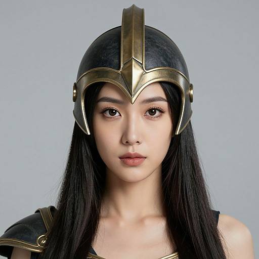 Warrior Goddess Close-Up Portrait