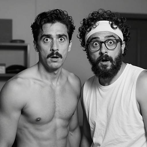 Shocked Expressions in Black-and-White