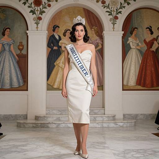 Vintage 1940s Beauty Queen Portrait