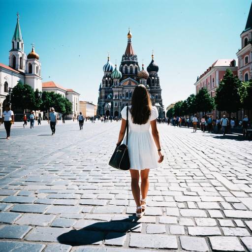 Woman Walking Near St. Basil's Cathedral