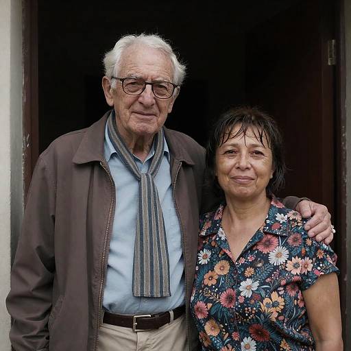 Heartwarming Moment in a Doorway