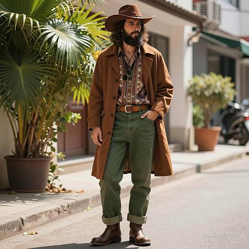 Bohemian Street Style: Hippy Man Portrait