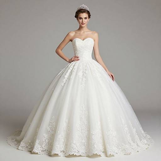 Elegant Strapless Princess Ball Gown