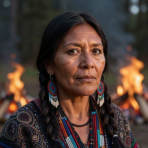 Hyperrealistic Native American Portrait