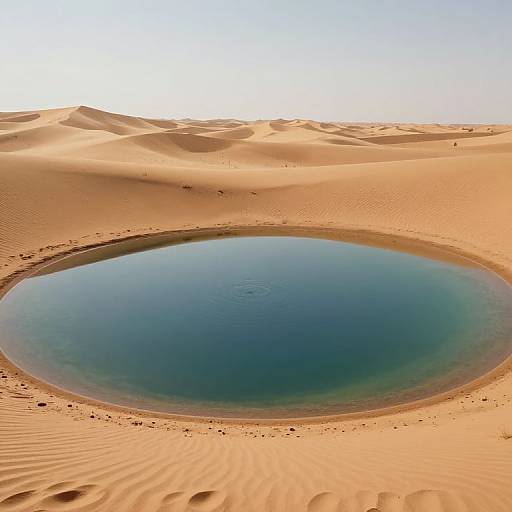 Desert Oasis Reflecting Infinite Dreams