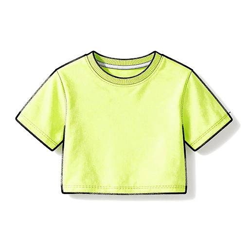 Stylish Crop Top Sketch for Preteens