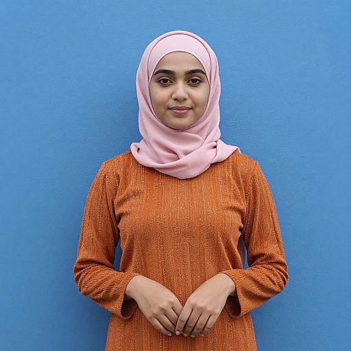Young Woman in Pink Hijab Portrait