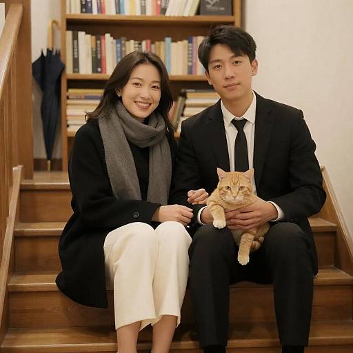 Candid Moment of Two Friends Indoors