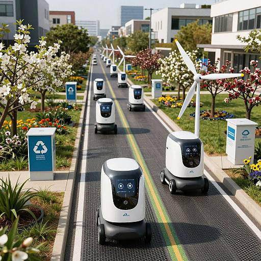 Sustainable Wind-Powered Delivery Bots