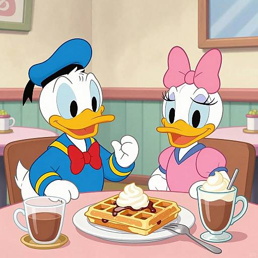 Toddler Donald and Daisy Duck Breakfast