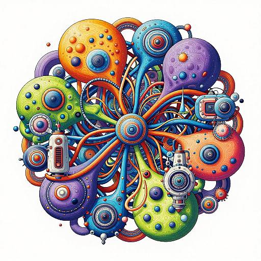 Intricate AI Art with Organic Tech