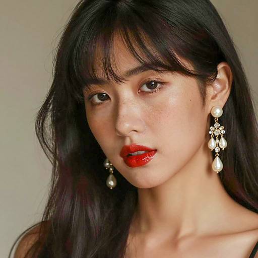 Sultry Portrait of a Dark-Haired Woman