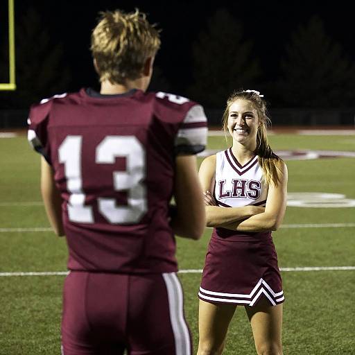 Nighttime Football Field Encounter