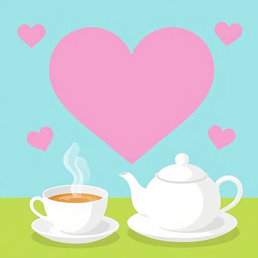 Sweet Love Tea Background Vector