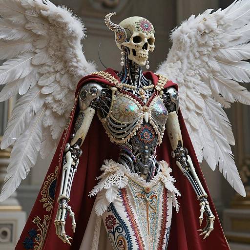 Biomechanical Death Angel in Art Nouveau