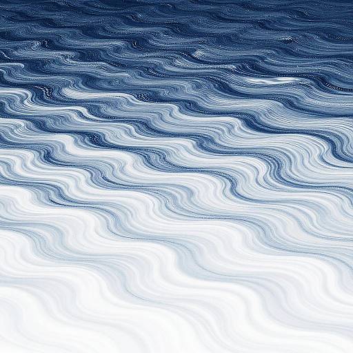 Mesmerizing Blue Wavy Abstract Art