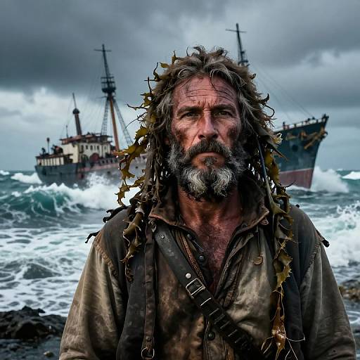 Rugged Shipwreck Explorer Double Exposure