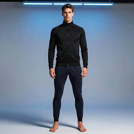 Muscular Man in Chic Fitness Wear