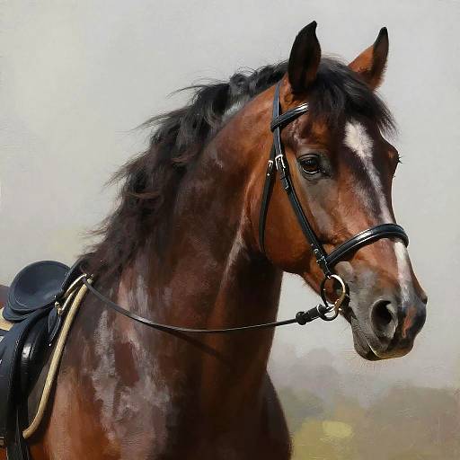 Heroic Knight Stallion Digital Painting