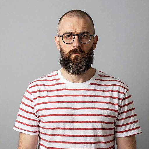 Minimalist Bearded Judge Logo Design